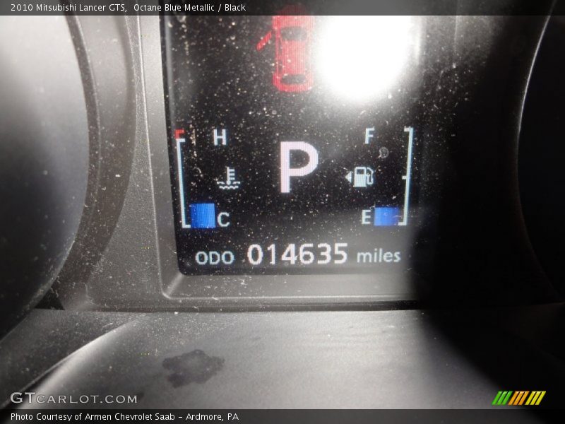 Octane Blue Metallic / Black 2010 Mitsubishi Lancer GTS