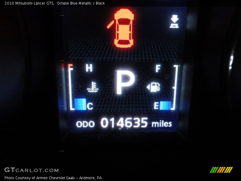 Octane Blue Metallic / Black 2010 Mitsubishi Lancer GTS