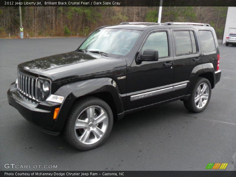 Brilliant Black Crystal Pearl / Dark Slate Gray 2012 Jeep Liberty Jet