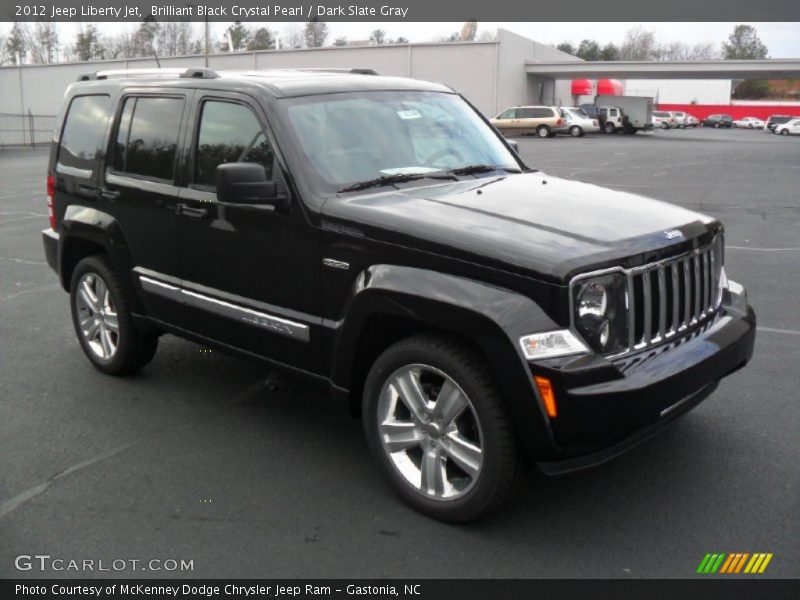 Brilliant Black Crystal Pearl / Dark Slate Gray 2012 Jeep Liberty Jet