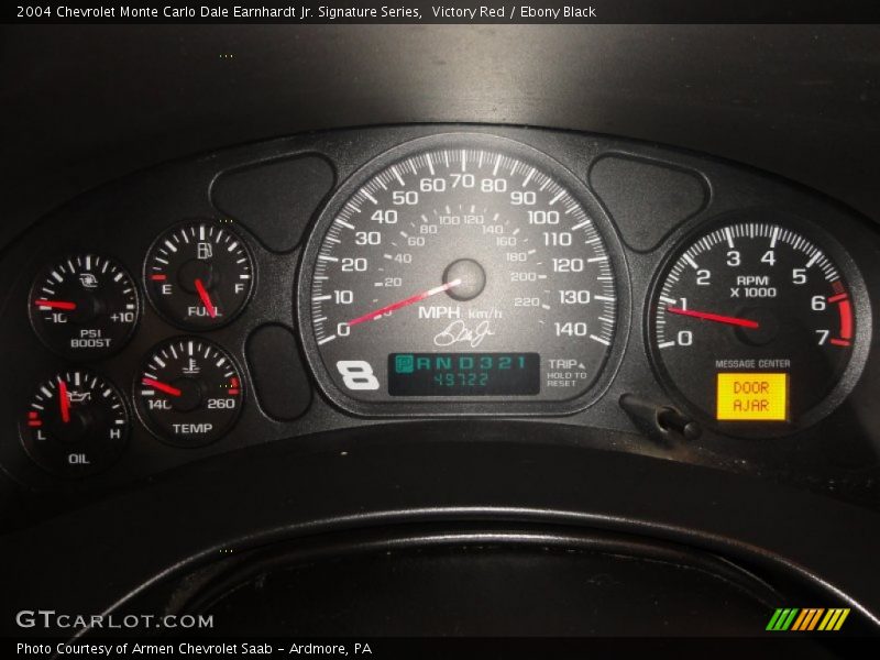  2004 Monte Carlo Dale Earnhardt Jr. Signature Series Dale Earnhardt Jr. Signature Series Gauges