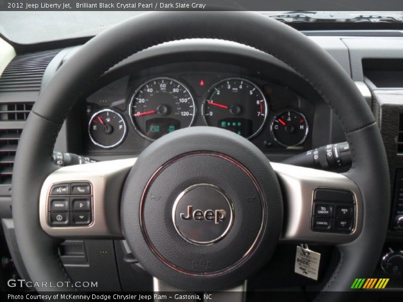 Brilliant Black Crystal Pearl / Dark Slate Gray 2012 Jeep Liberty Jet