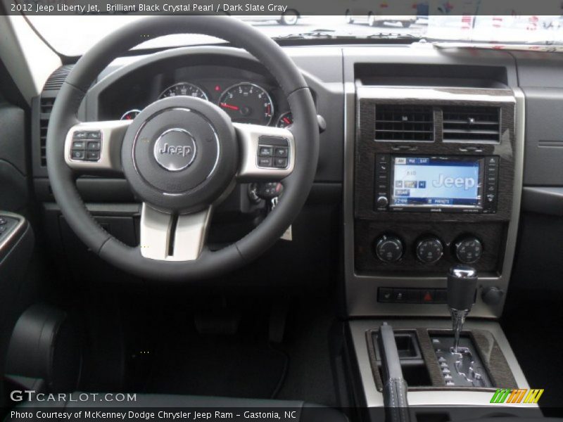 Brilliant Black Crystal Pearl / Dark Slate Gray 2012 Jeep Liberty Jet
