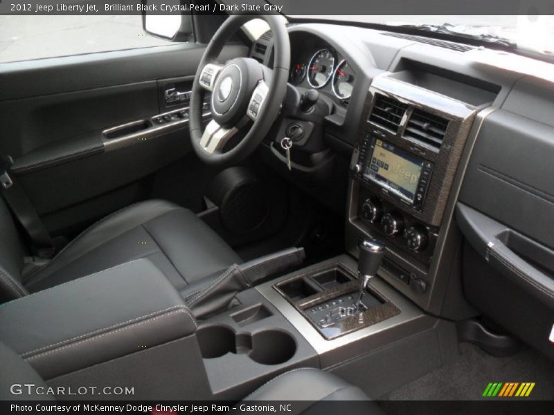 Brilliant Black Crystal Pearl / Dark Slate Gray 2012 Jeep Liberty Jet