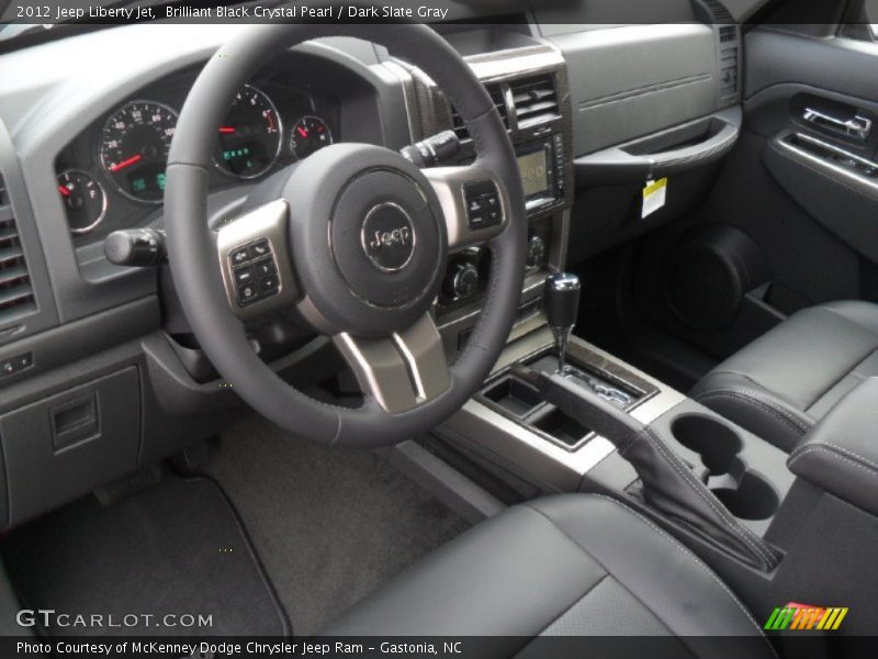 Brilliant Black Crystal Pearl / Dark Slate Gray 2012 Jeep Liberty Jet