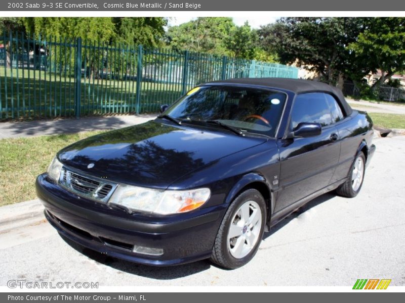 Cosmic Blue Metallic / Sand Beige 2002 Saab 9-3 SE Convertible