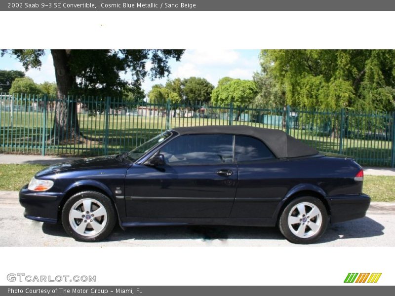 Cosmic Blue Metallic / Sand Beige 2002 Saab 9-3 SE Convertible