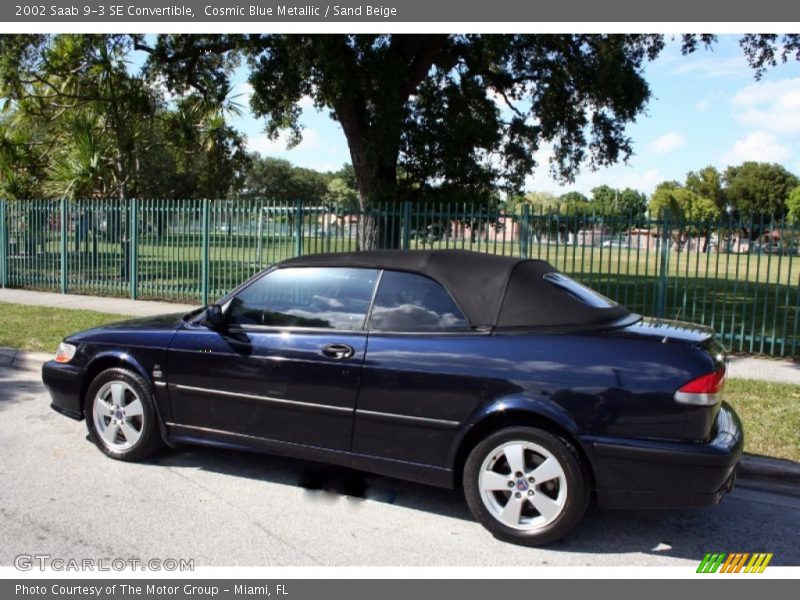Cosmic Blue Metallic / Sand Beige 2002 Saab 9-3 SE Convertible