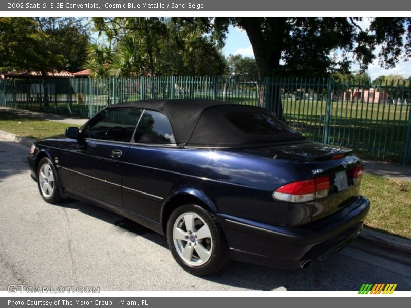 Cosmic Blue Metallic / Sand Beige 2002 Saab 9-3 SE Convertible