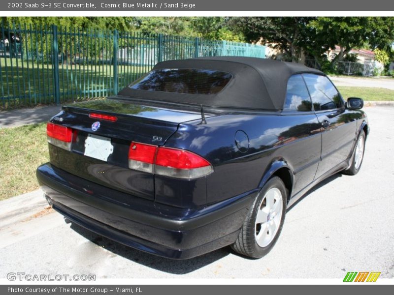Cosmic Blue Metallic / Sand Beige 2002 Saab 9-3 SE Convertible