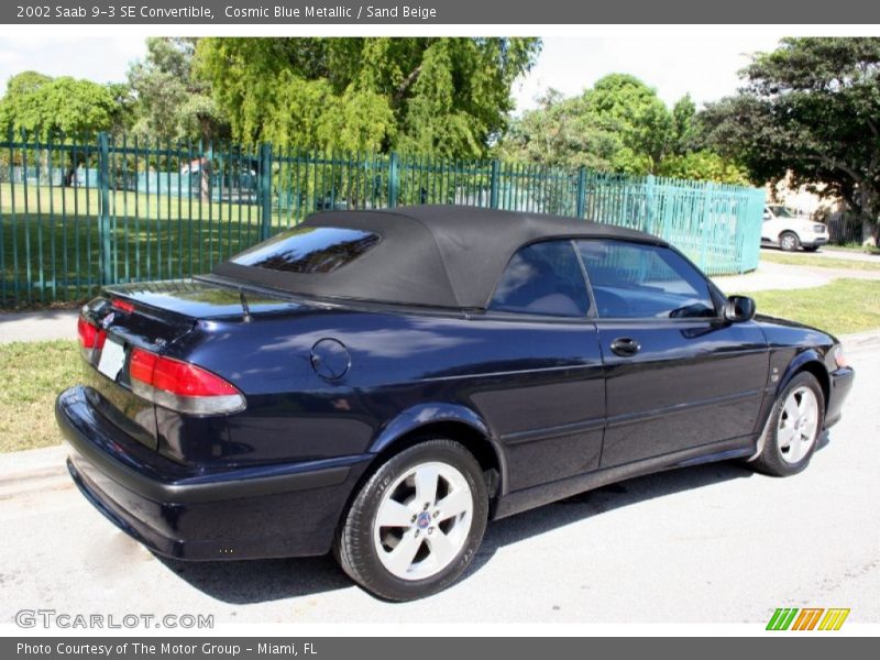 Cosmic Blue Metallic / Sand Beige 2002 Saab 9-3 SE Convertible