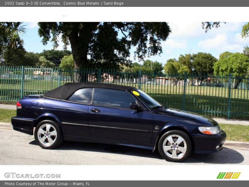 Cosmic Blue Metallic / Sand Beige 2002 Saab 9-3 SE Convertible