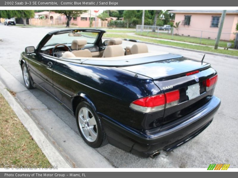 Cosmic Blue Metallic / Sand Beige 2002 Saab 9-3 SE Convertible