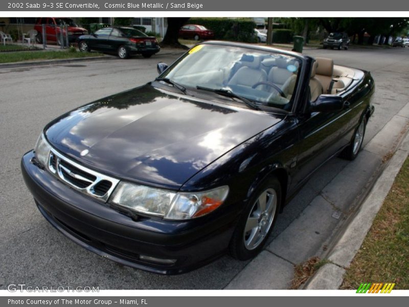 Cosmic Blue Metallic / Sand Beige 2002 Saab 9-3 SE Convertible