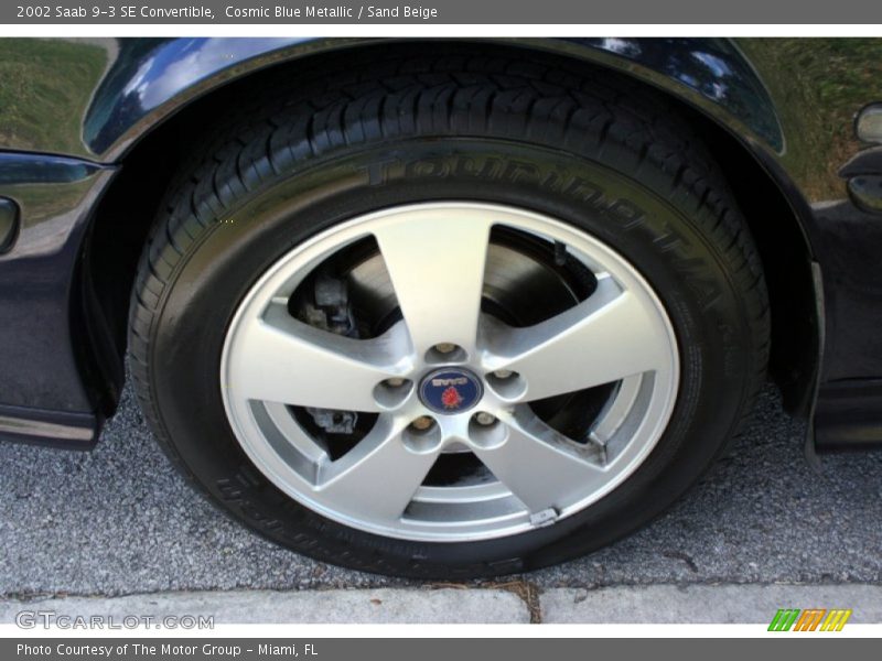 Cosmic Blue Metallic / Sand Beige 2002 Saab 9-3 SE Convertible