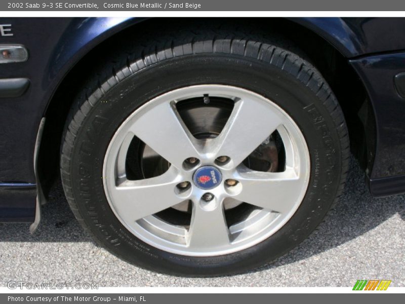 Cosmic Blue Metallic / Sand Beige 2002 Saab 9-3 SE Convertible
