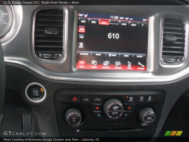 Bright Silver Metallic / Black 2012 Dodge Charger SXT