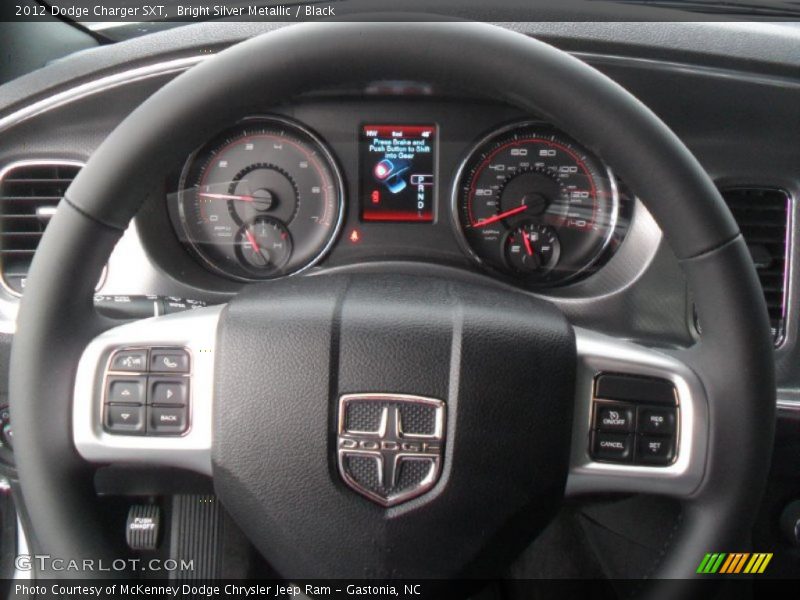 Bright Silver Metallic / Black 2012 Dodge Charger SXT
