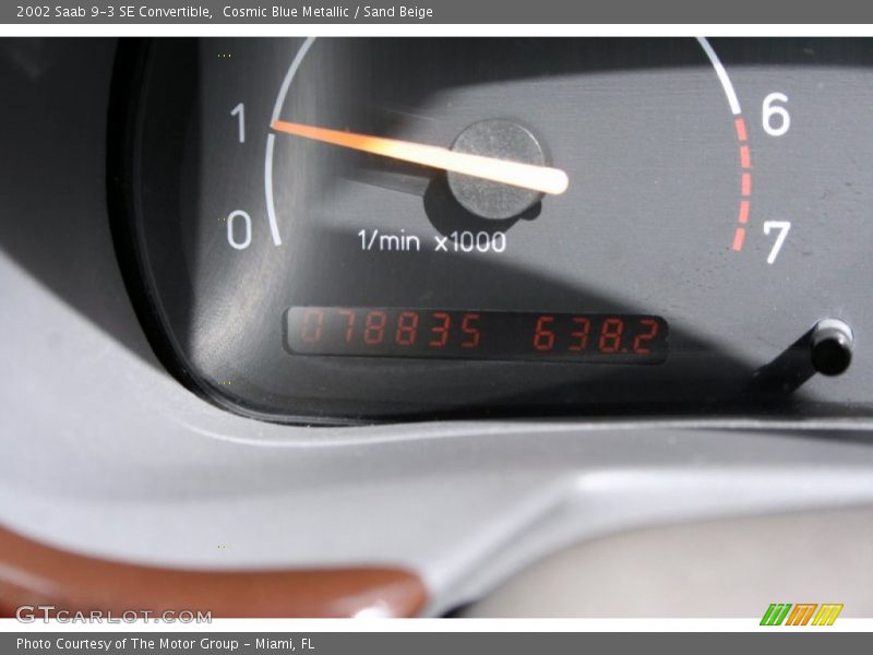 Cosmic Blue Metallic / Sand Beige 2002 Saab 9-3 SE Convertible