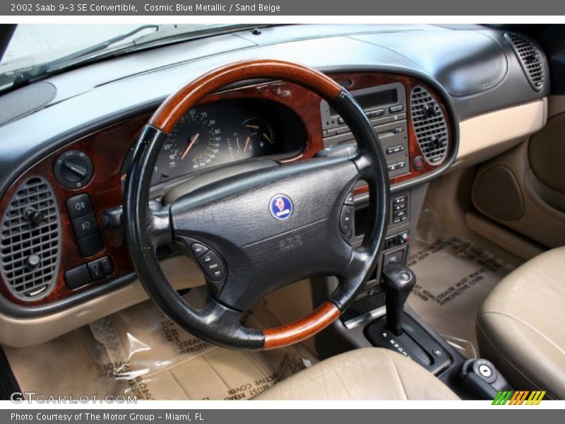 Cosmic Blue Metallic / Sand Beige 2002 Saab 9-3 SE Convertible