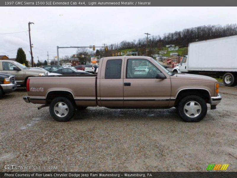 Light Autumnwood Metallic / Neutral 1997 GMC Sierra 1500 SLE Extended Cab 4x4