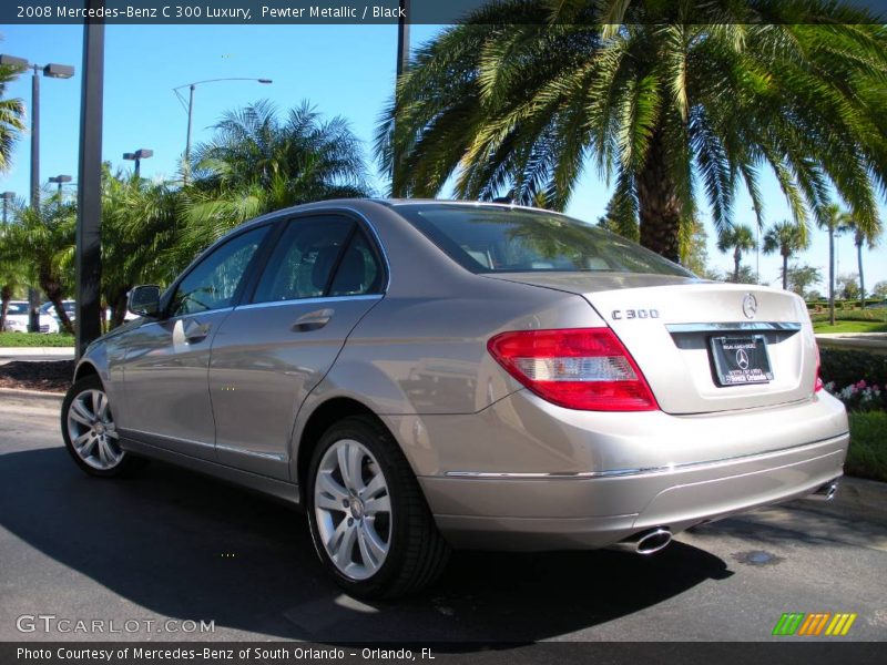 Pewter Metallic / Black 2008 Mercedes-Benz C 300 Luxury
