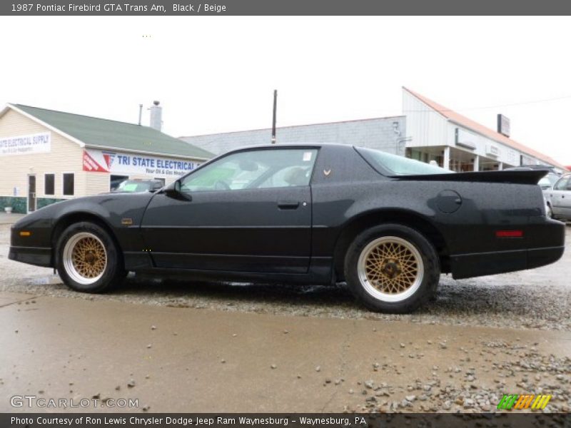 Black / Beige 1987 Pontiac Firebird GTA Trans Am
