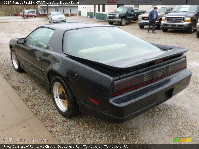 Black / Beige 1987 Pontiac Firebird GTA Trans Am