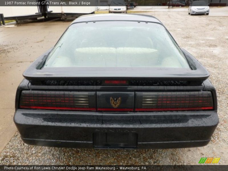 Black / Beige 1987 Pontiac Firebird GTA Trans Am