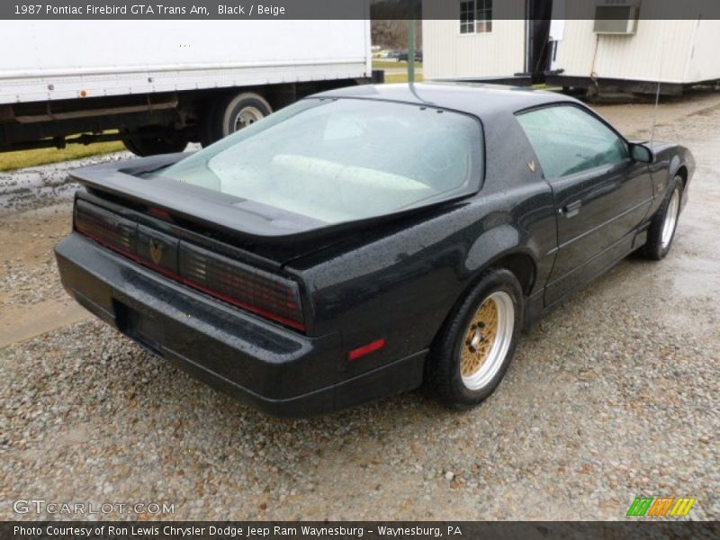 Black / Beige 1987 Pontiac Firebird GTA Trans Am