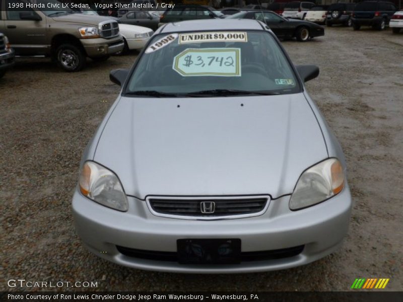 Vogue Silver Metallic / Gray 1998 Honda Civic LX Sedan