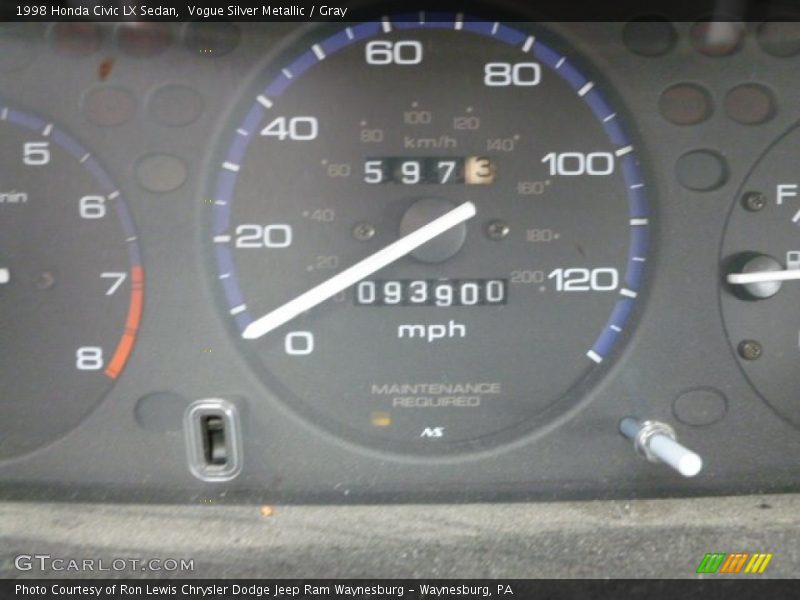 Vogue Silver Metallic / Gray 1998 Honda Civic LX Sedan