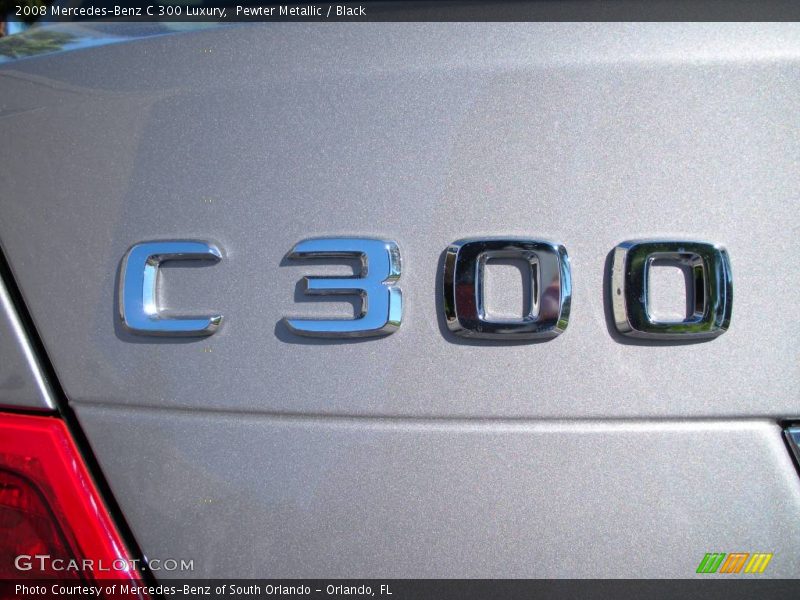 Pewter Metallic / Black 2008 Mercedes-Benz C 300 Luxury