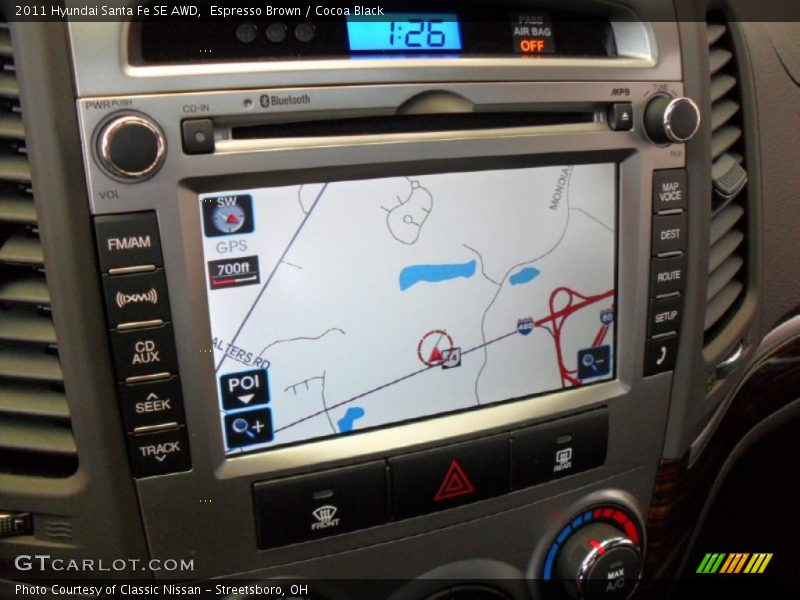 Espresso Brown / Cocoa Black 2011 Hyundai Santa Fe SE AWD