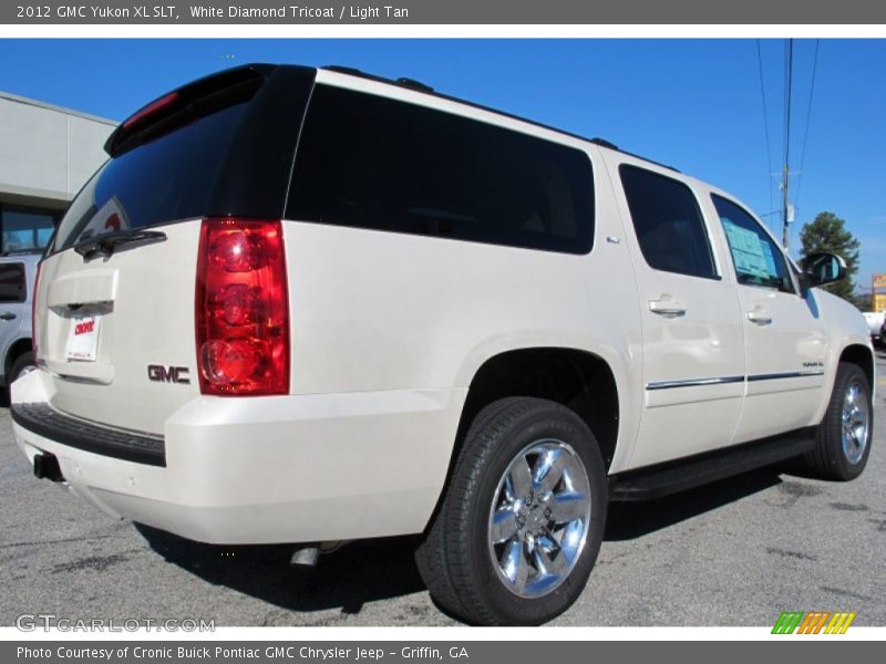 White Diamond Tricoat / Light Tan 2012 GMC Yukon XL SLT