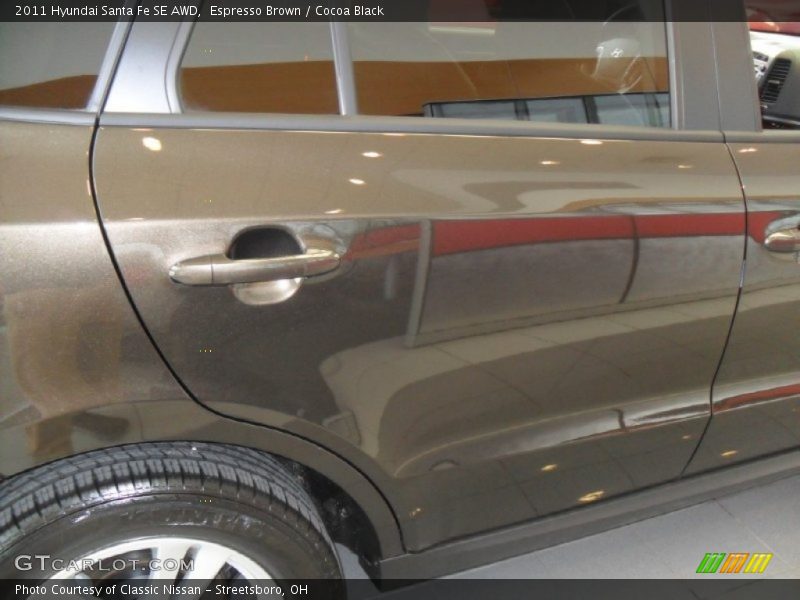 Espresso Brown / Cocoa Black 2011 Hyundai Santa Fe SE AWD