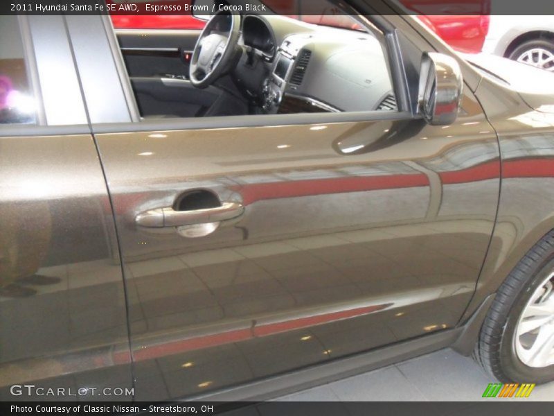 Espresso Brown / Cocoa Black 2011 Hyundai Santa Fe SE AWD