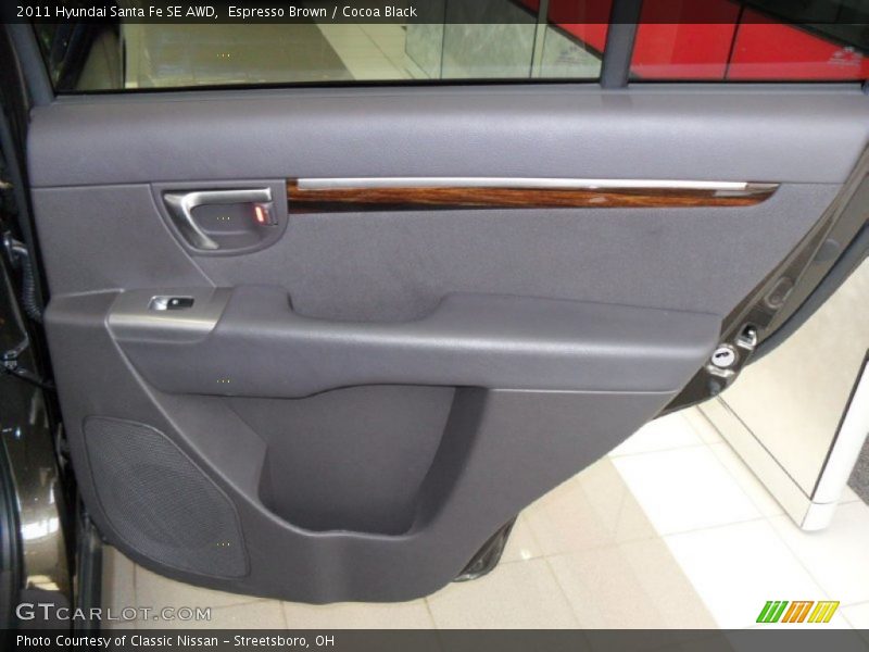 Espresso Brown / Cocoa Black 2011 Hyundai Santa Fe SE AWD