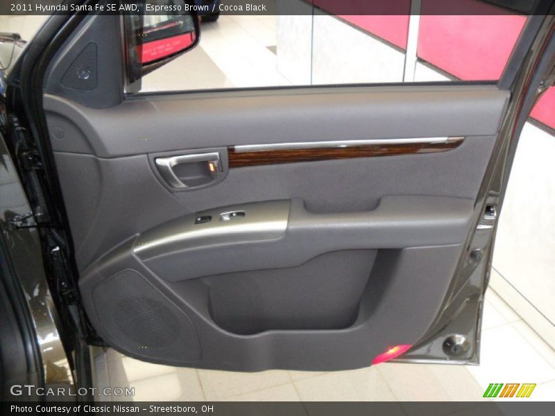 Espresso Brown / Cocoa Black 2011 Hyundai Santa Fe SE AWD