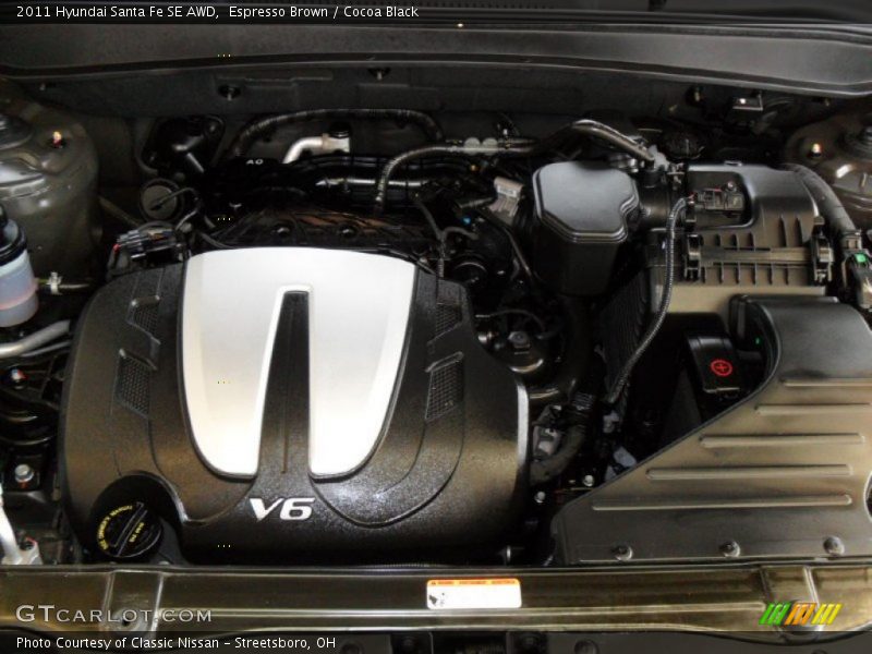 Espresso Brown / Cocoa Black 2011 Hyundai Santa Fe SE AWD
