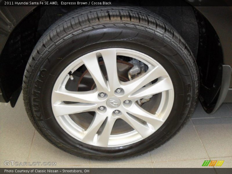 Espresso Brown / Cocoa Black 2011 Hyundai Santa Fe SE AWD