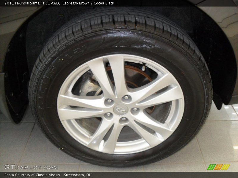 Espresso Brown / Cocoa Black 2011 Hyundai Santa Fe SE AWD