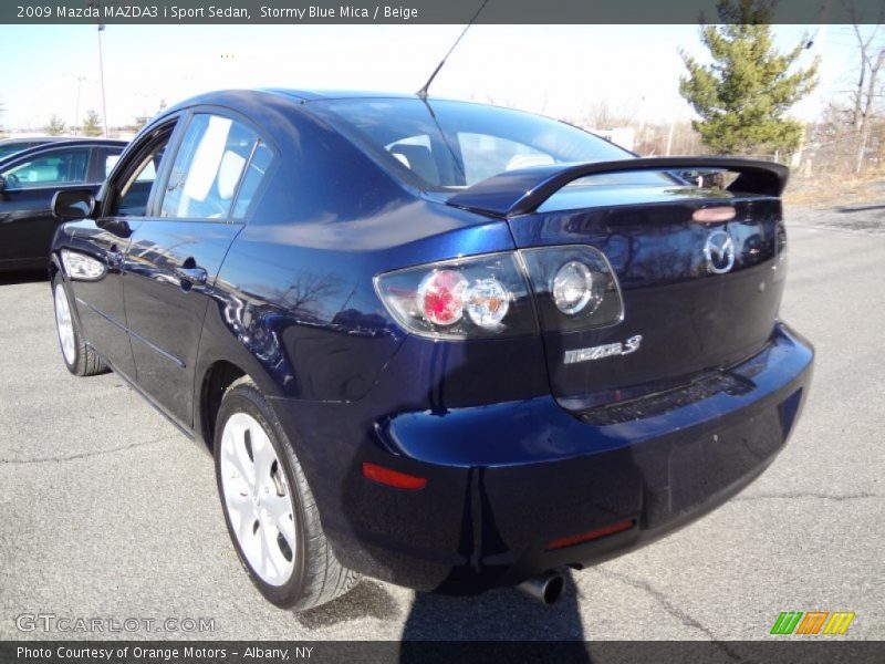 Stormy Blue Mica / Beige 2009 Mazda MAZDA3 i Sport Sedan