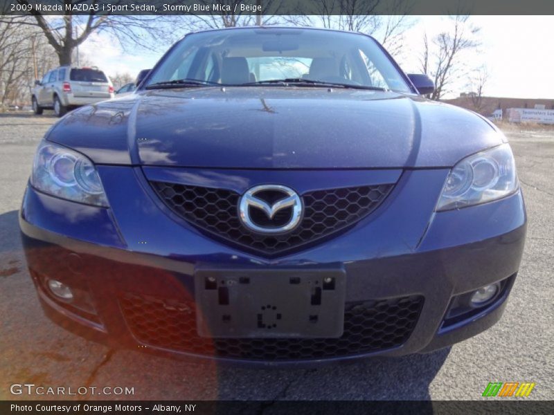 Stormy Blue Mica / Beige 2009 Mazda MAZDA3 i Sport Sedan