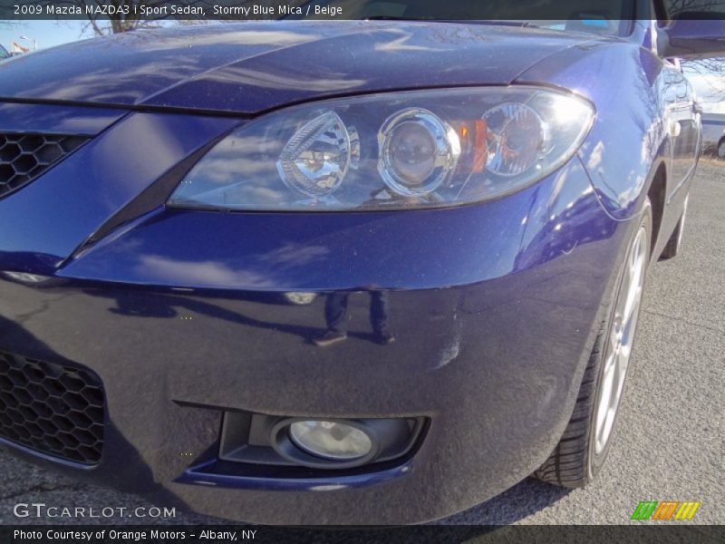 Stormy Blue Mica / Beige 2009 Mazda MAZDA3 i Sport Sedan