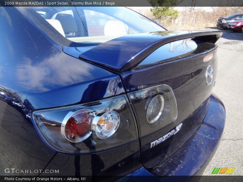 Stormy Blue Mica / Beige 2009 Mazda MAZDA3 i Sport Sedan