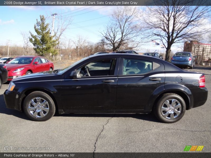 Brilliant Black Crystal Pearl / Dark Slate Gray/Light Slate Gray 2008 Dodge Avenger SE
