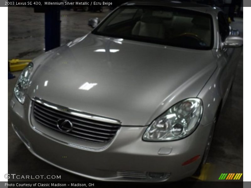 Millennium Silver Metallic / Ecru Beige 2003 Lexus SC 430