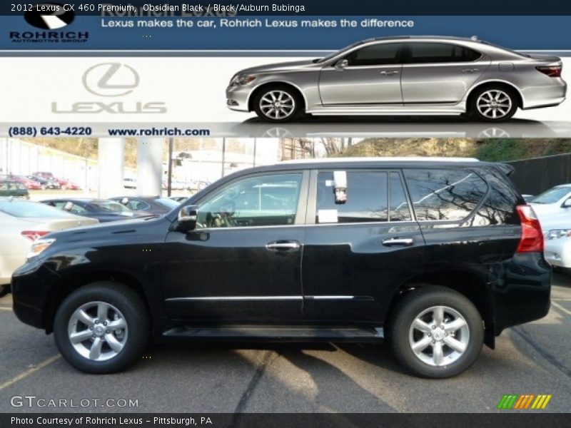 Obsidian Black / Black/Auburn Bubinga 2012 Lexus GX 460 Premium