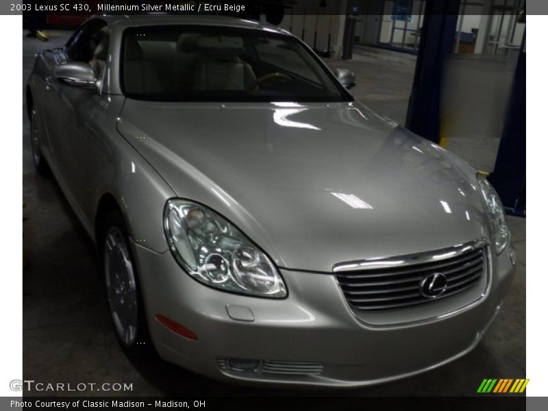 Millennium Silver Metallic / Ecru Beige 2003 Lexus SC 430